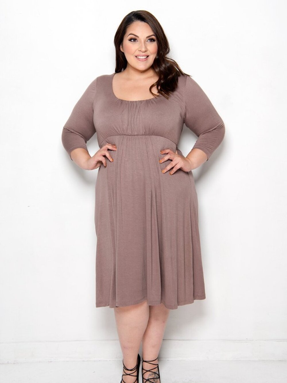 Plus Size Mocha Dress 3X